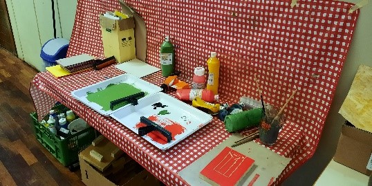 Tann Druckstation der Schnitzgruppe