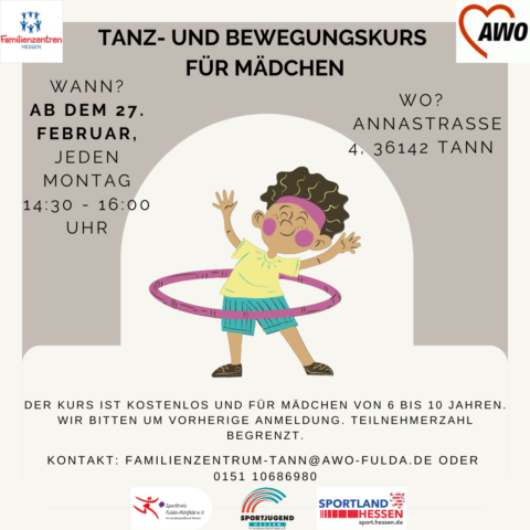 Tanz- und Bewegungskurs für Mädchen @ Familienzentrum Tann