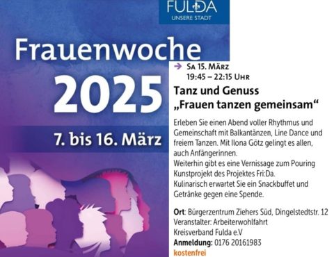 Tanz und Genuss "Frauen tanzen gemeinsam" @ Bürgerzentrum Ziehers-Süd