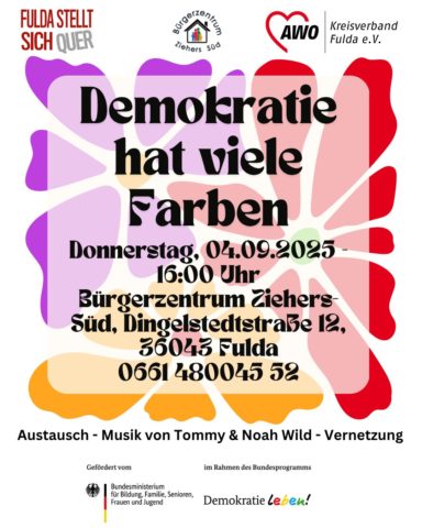 Demokratie hat viele Farben – Vielfalt feiern und stärken @ Bürgerzentrum Ziehers-Süd